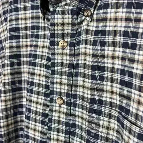 Brown & Navy Blue "Wrinkle Free" Arrow Mens Striped long-sleeve button up shirt - Picture 1 of 5